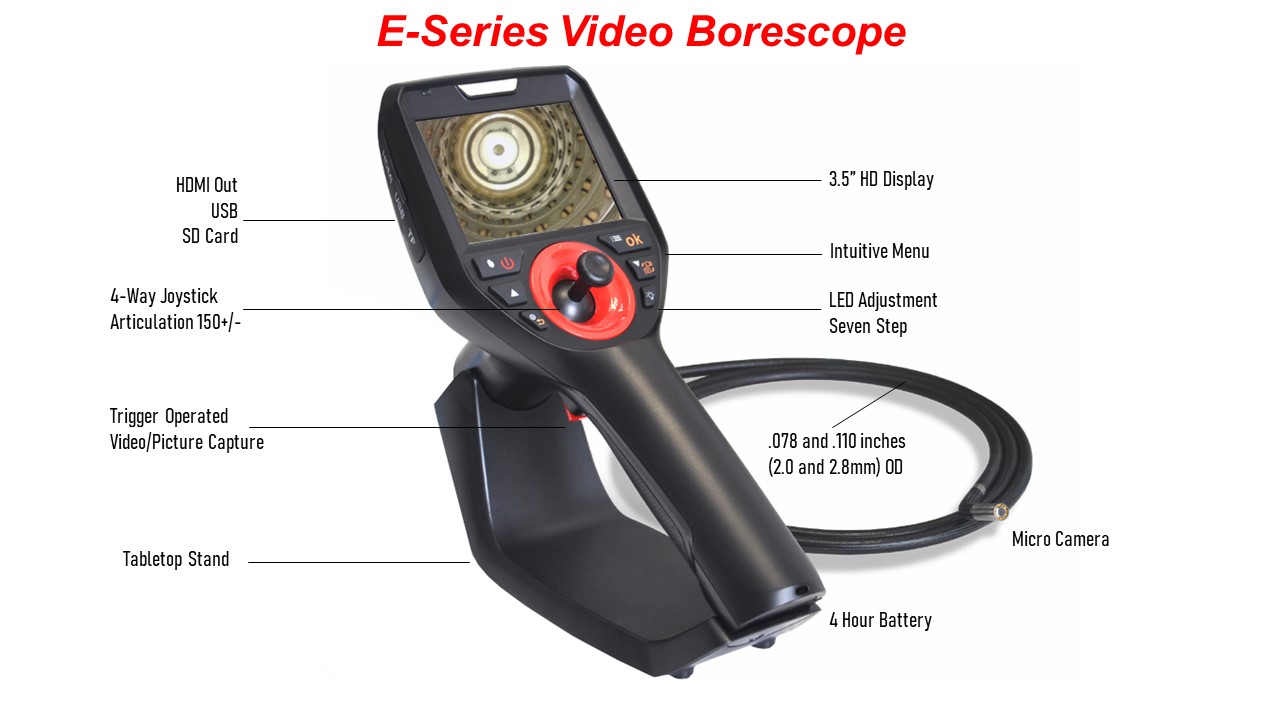 Link to E-Series Video Borescopes (2.0 and 2.8mm) ($9,995-$11,995)